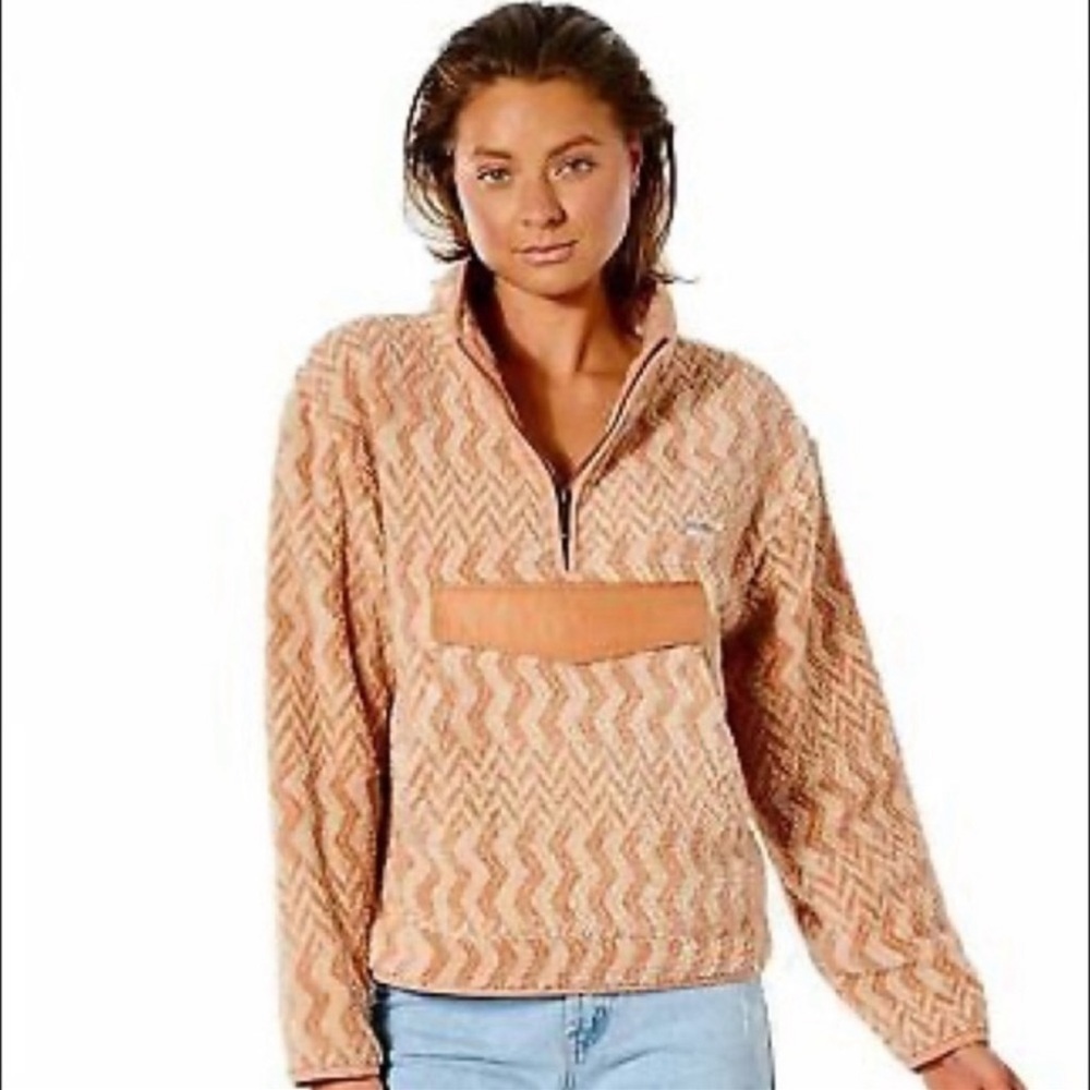 Rip Curl Pink and Cream Women's Sweater